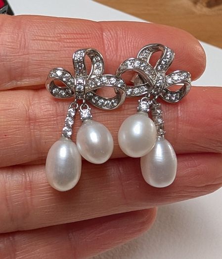 silver earrings