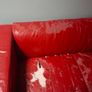 Red Leather Sofa Image 4