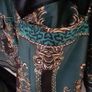 River Island Green & Black Silk Blazer Size 16 Image 3