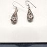 925 Vintage Sterling Silver And Marcasite Earrings Image 8