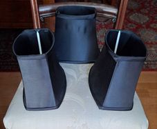 3 Small Black Lampshades