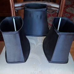 3 Small Black Lampshades