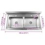Kitchen Sink Double Basin Stainless Steel Image 6