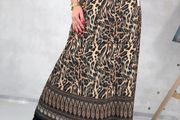 Made In Italy Centers Colors Autumn Maxi Skirt