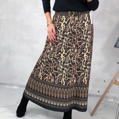 Made In Italy Centers Colors Autumn Maxi Skirt