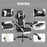 Gaming chair Ergonomic with Footrest PVC, Skin-Friendly, Mute, Low Noise, Racing seat, Foam seat cushion Image 6