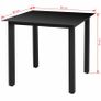 Garden Table Black 80x80x74 cm Aluminium and Glass Image 4