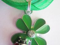main image for ad Irish St Patrick Day Clover Shamrock 4 leaf Pendant Necklace with Ladybird