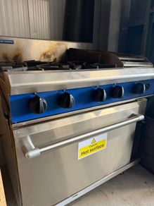 Blue Seal Commercial Gas Range with Griddle & Oven