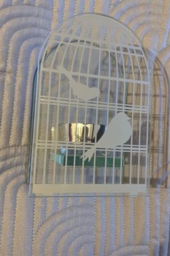 Beautiful Glass Bird Tealight holder - Christmas