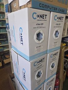 Cnet Cat6 Utp Copper Cable 24 Awg Pvc Ice Blue 305m Box - Qucat6pvc
