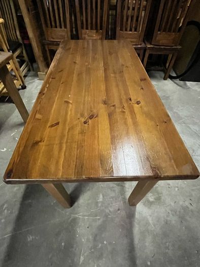 Pine solid timber dining table - 4 available