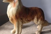 Vintage 1970s Coopercraft Rough Collie Dog Ceramic Figurine - Made in England