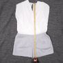 Mango White Grey Crossover Wrap Short Playsuit Romper Size L Image 10