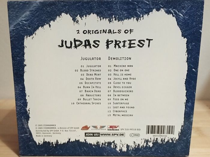 Judas Priest 2 original of Judas Priest Jugulator and Demolition CD Album's