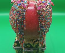 Stunning jewelled costume earrings, D18 post 3e