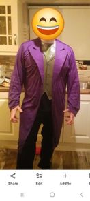 halloween costume Joker adult and Panda child