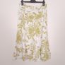 Marks & Spencer White Olive Green Floral Print A-line Midi Skirt 14UK/42EU Image 9