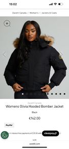Zavetti Canada womens olivia bomber Jacket size small excellent Condition!