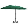 Outdoor Parasol with Aluminium Pole 460x270 cm Green Image 3