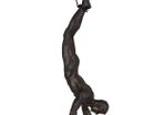 Jumping man with line. Skulpture New!