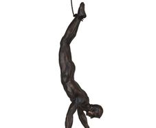 Jumping man with line. Skulpture New!