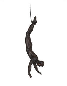 Jumping man with line. Skulpture New!