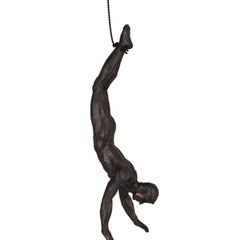 Jumping man with line. Skulpture New!