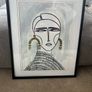 Framed modern art drawings of fashion girls Image 2