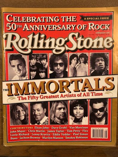 The Immortals - The 50 Greatest Artists of All Time - Rolling Stone Magazine - #946 - April 15, 2004
