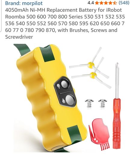 Battery for irobot roomba