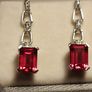 Sterling Silver Lab Grown Rare Padparasha Sapphire Earrings Image 7