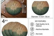 Set of 4 Round Olive Branch Placemats