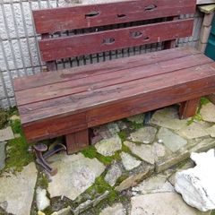 solid wood bench