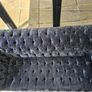 Crushed Blue Velvet Sofa Image 3