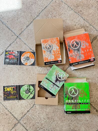 Half-Life and Opposing Force Original PC Big Box Editions