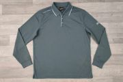 Oscar Jacobson Long Sleeve Golf Polo Shirt Mens Medium