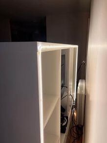 tv unit, with led controlled by remote installed.
