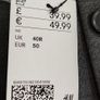 Men's H&M Grey Blazer with Black Trim around Collar Size 40R Super Skinny Fit New with Tags Image 5