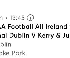 Kerry Vs Dublin GAA. July 12th Croke park.
