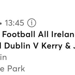Kerry Vs Dublin GAA. July 12th Croke park.