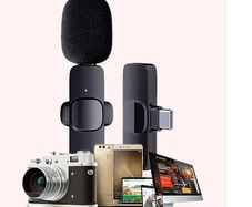 K11 Professional Wireless Lavalier Microphone for iPhone iPad Laptop Android Live Gaming Video Recording Interview Business Mic