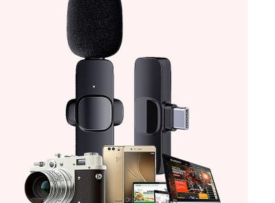 K11 Professional Wireless Lavalier Microphone for iPhone iPad Laptop Android Live Gaming Video Recording Interview Business Mic