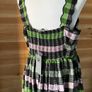 Midi Dress Oliver Bonas Black & Green Checked Scalloped Strappy Maxi dress size 12 brand new Image 4
