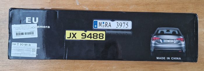 Registration Plate Frame with 12V Rear View Camera