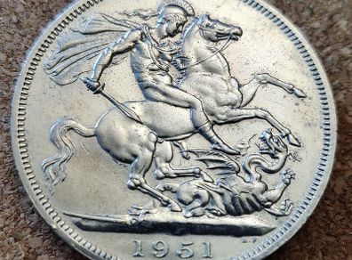 Crown 5 Shilling 1951 George VI Great Britain