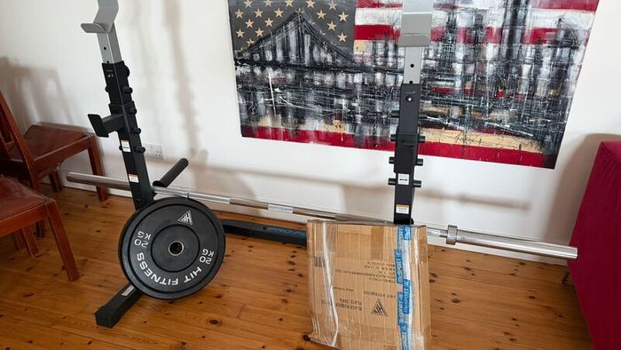 Pro-Form Adjustable Weight Bench and Olympic Squat Rack like new