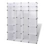 _Modular Cabinet 18 Compartments White 37x146x180.5 cm Image 3
