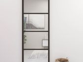 Sliding Door Aluminium and ESG Glass 76x205 cm Black