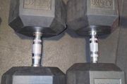 47.5 kg Rubber Hex Dumbells